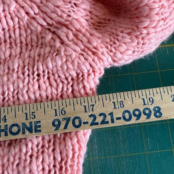 Mossimo Women's Bulky Knit Pink Wool Blend Button Cardigan  Hoodie Sweater sz S - Picture 4 of 5